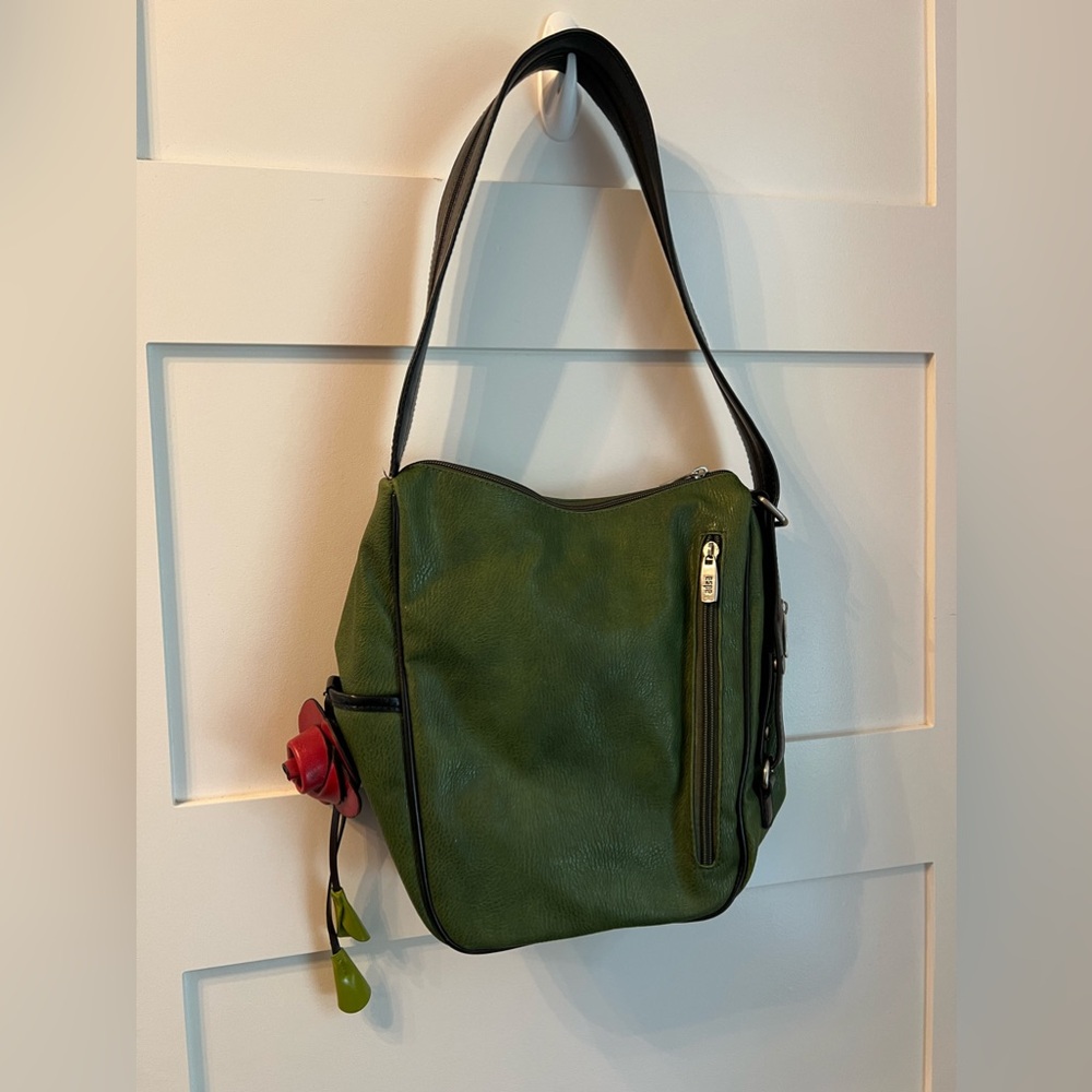 Espe Vegan Leather Purse with Flower Detail